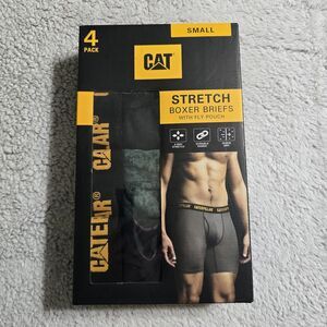 CAT Caterpillar Underwear Boxer Brief  pack  Of 4 Small New